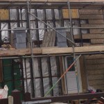 Airey House Repair panels removed